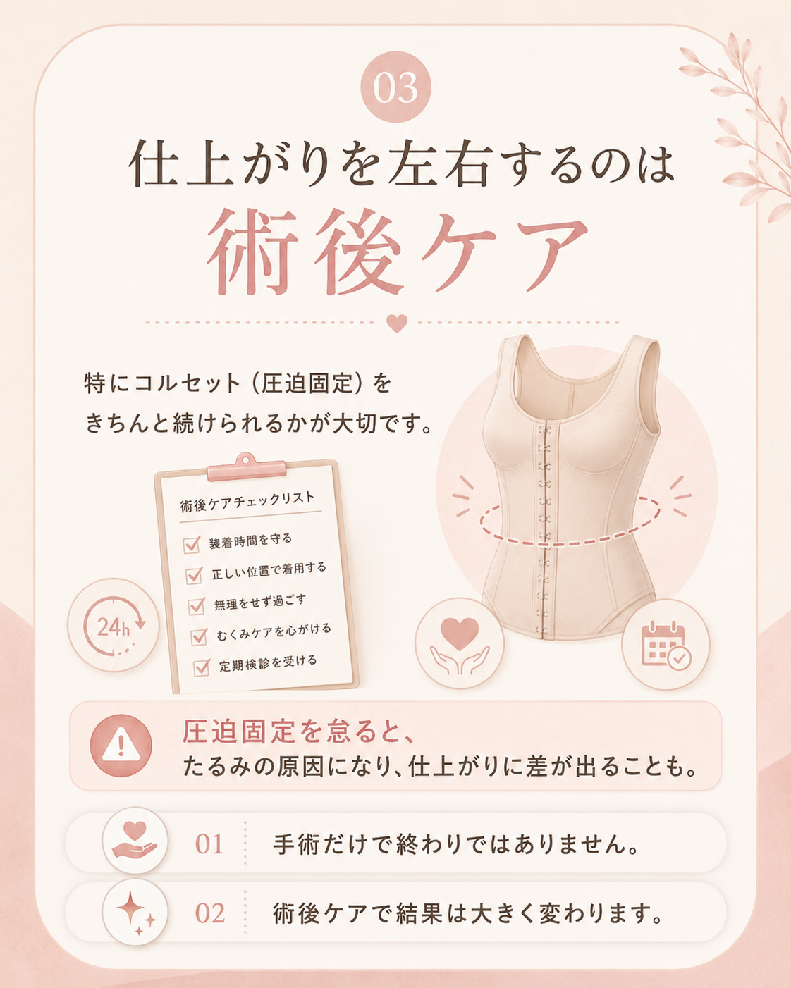術後コルセットを怠るとどうなる?仕上がりへの影響