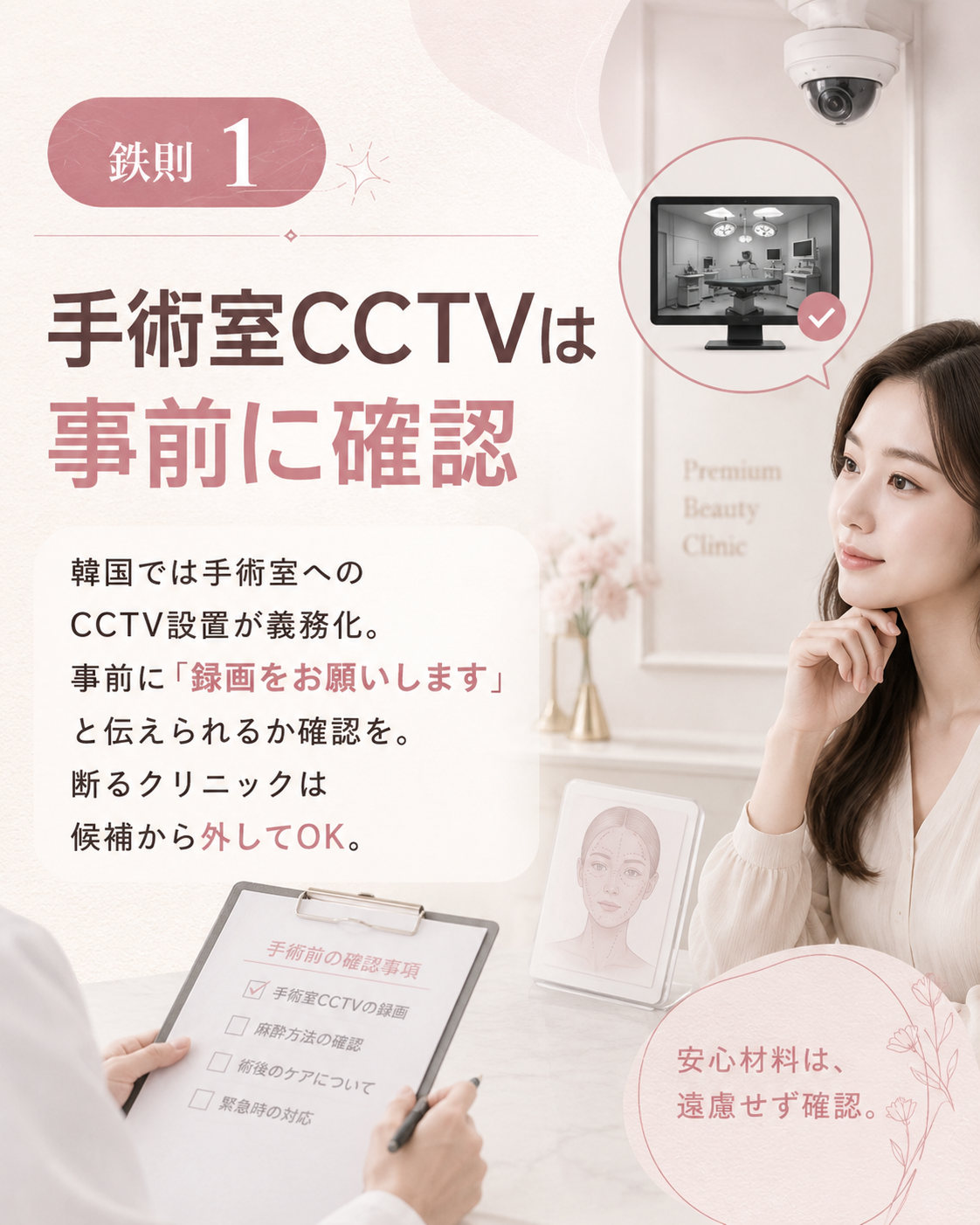 🚨 鉄則1:手術室のCCTV録画を堂々と要求する