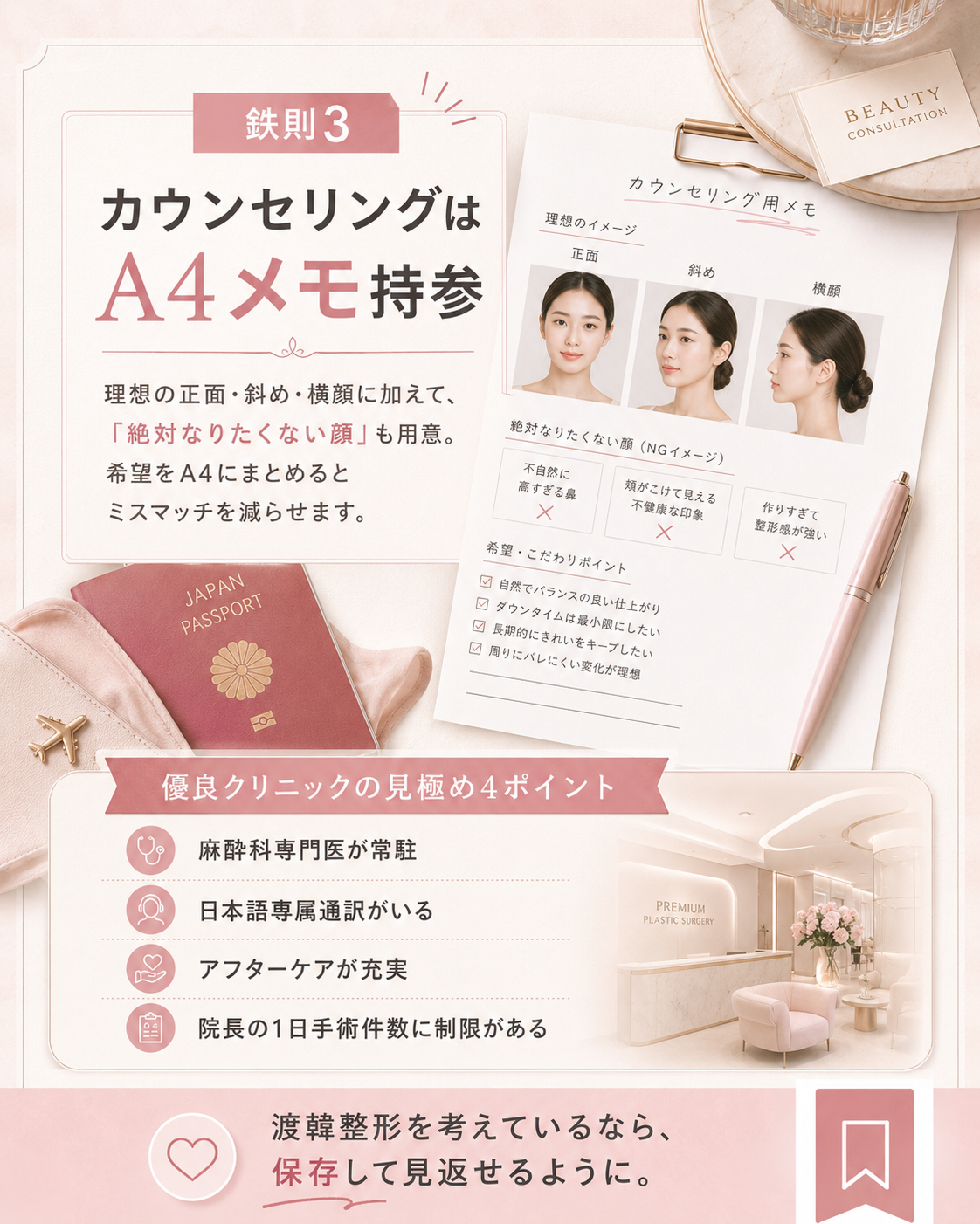 🗣️ 鉄則3:A4のカウンセリングシートを必ず持参する