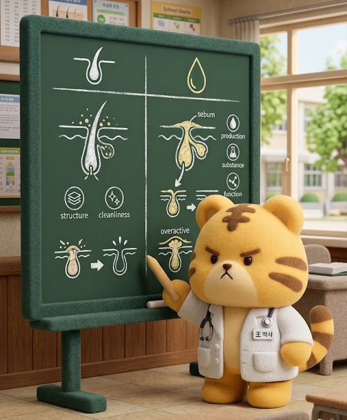 毛穴と皮脂。  同じではない。
