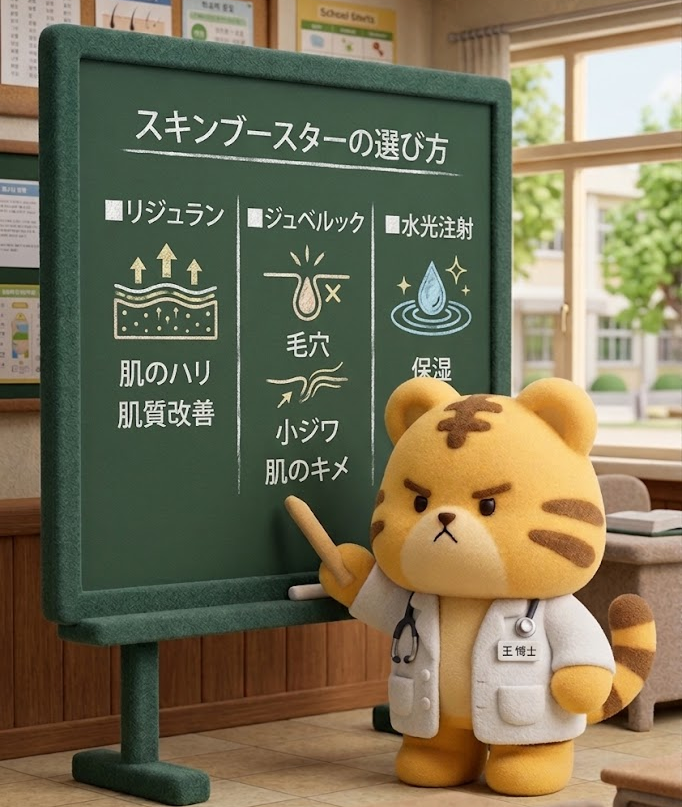 スキンブースター。  全部同じではない。