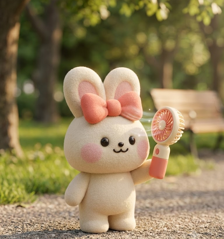 🐰 韓国の夏、ハンディファンを持つ人が増える季節