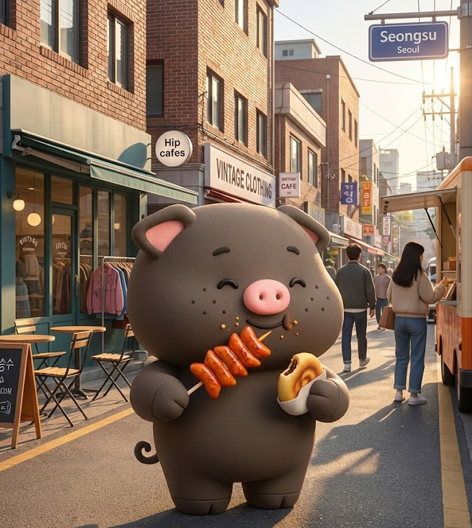 聖水（ソンス）歩いてると、 お腹空くスピード早すぎない？😂