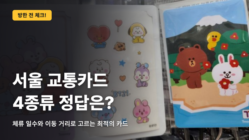 서울 교통카드 4종, 결국 어떤 게 정답일까?