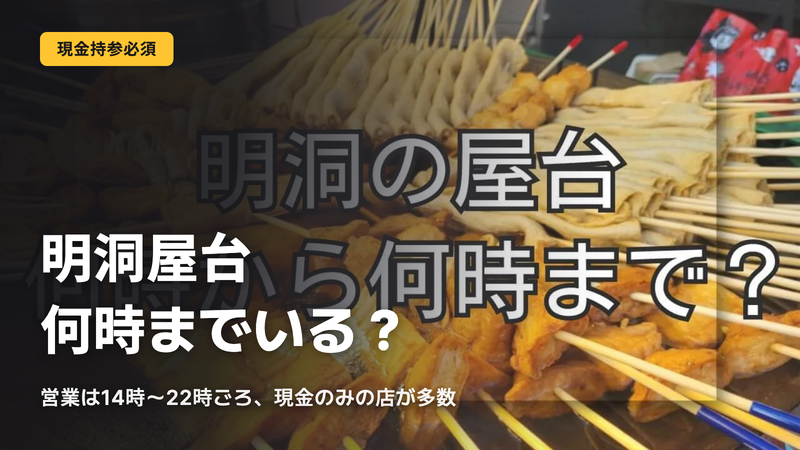 明洞の屋台は何時まで?現金必須の理由