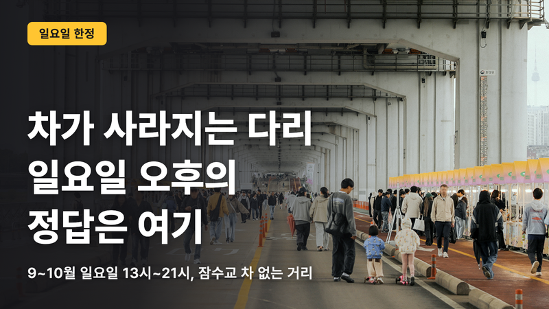 차가 사라지는 잠수교, 일요일 오후의 정답