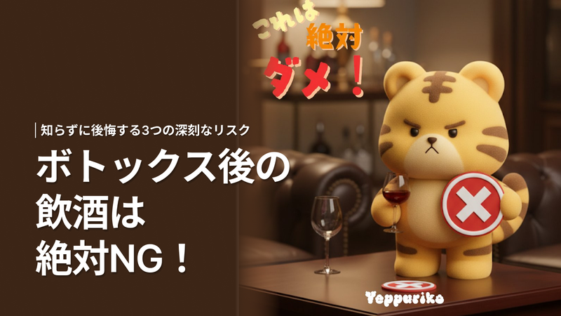 ボトックス後の飲酒は絶対NG!知らずに後悔する3つ