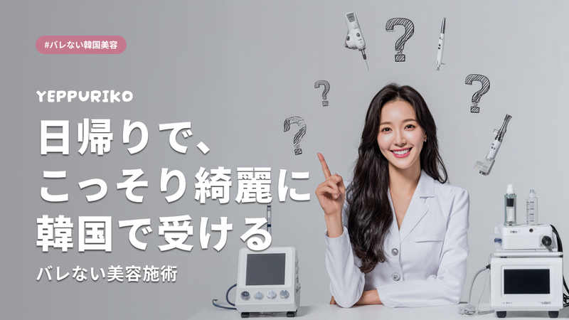 日帰りで、こっそり綺麗に 韓国で受けるバレない美容施術
