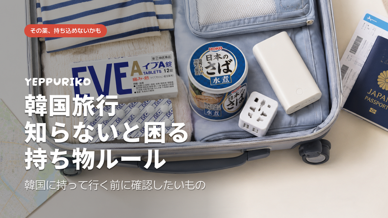 韩国禁止携带入境物品汇总|药品・食品・电池