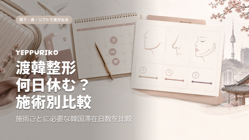 渡韓整形は何泊必要?施術別の滞在日数・ダウンタイム目安まとめ