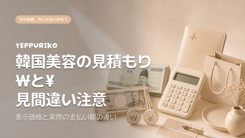 ₩と¥、「0」ひとつで10倍変わる ― 韓国美容見積もりの正しい読み方